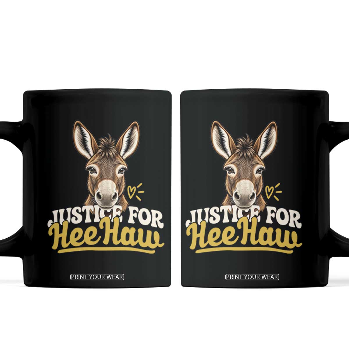 Justice For Heehaw The Donkey Coffee Mug Animal Rights Advocacy