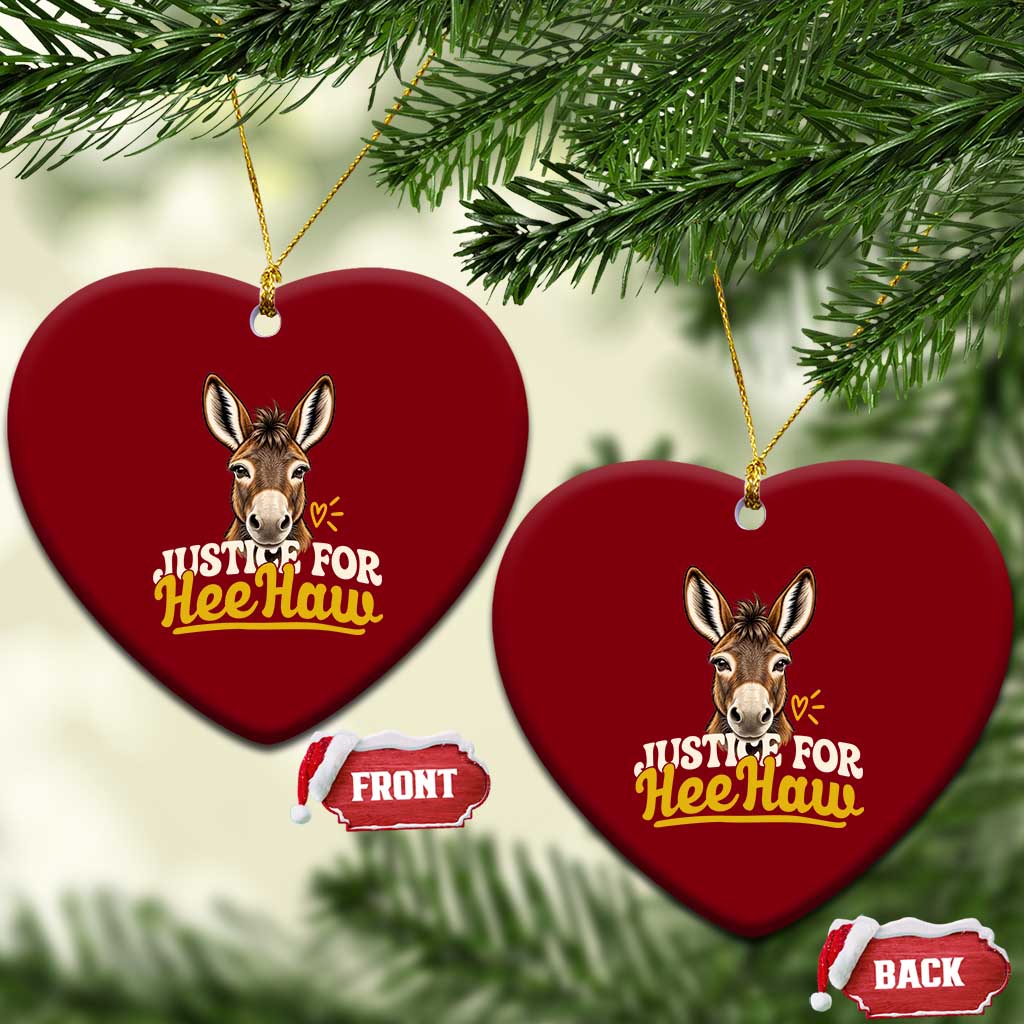 Justice For Heehaw The Donkey Ceramic Ornament Animal Rights Advocacy