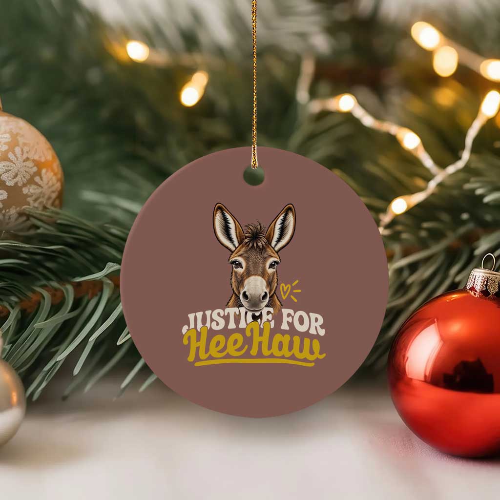 Justice For Heehaw The Donkey Ceramic Ornament Animal Rights Advocacy