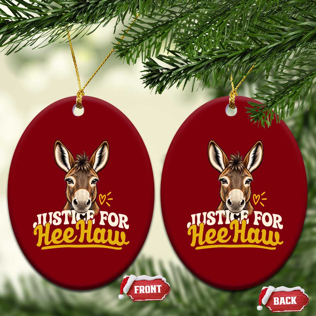 Justice For Heehaw The Donkey Ceramic Ornament Animal Rights Advocacy