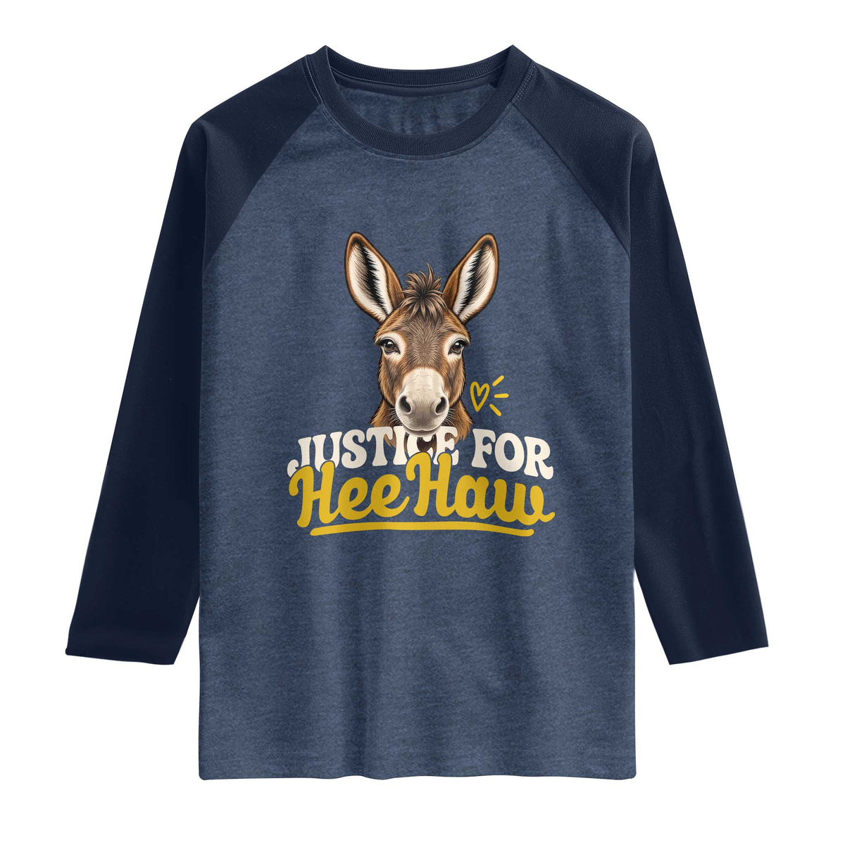 Justice For Heehaw The Donkey Raglan Shirt Animal Rights Advocacy