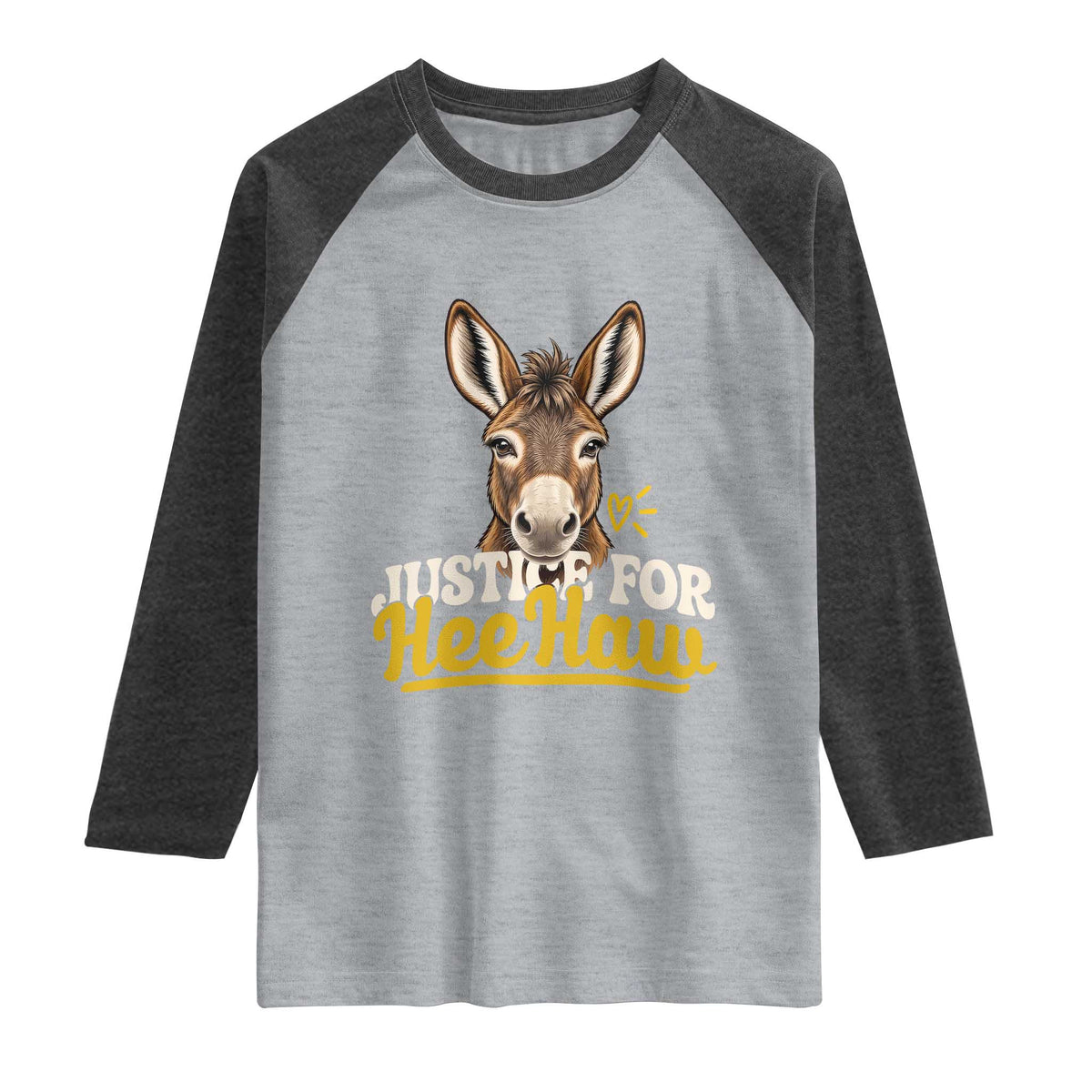 Justice For Heehaw The Donkey Raglan Shirt Animal Rights Advocacy