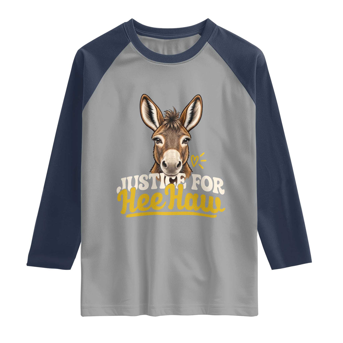 Justice For Heehaw The Donkey Raglan Shirt Animal Rights Advocacy