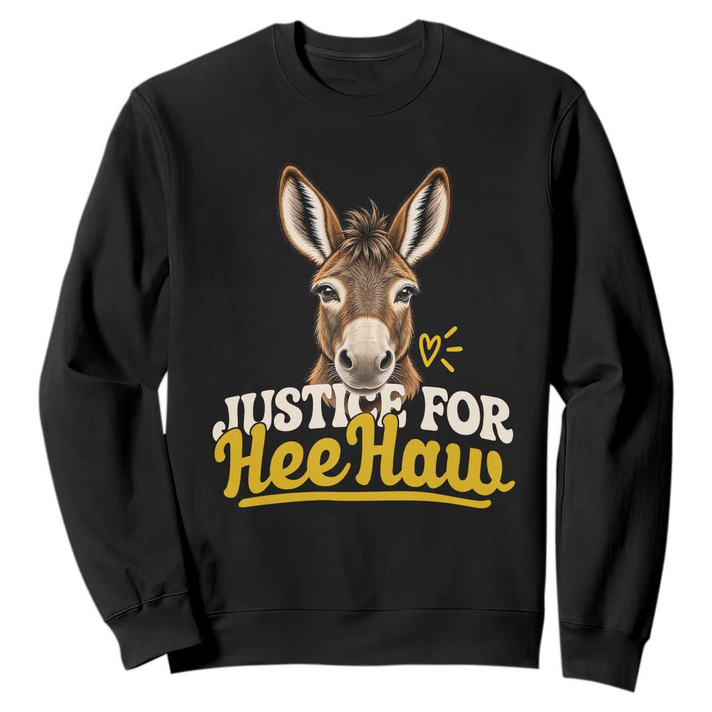 Justice For Heehaw The Donkey Sweatshirt Animal Rights Advocacy