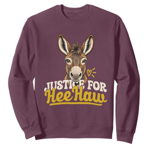 Justice For Heehaw The Donkey Sweatshirt Animal Rights Advocacy
