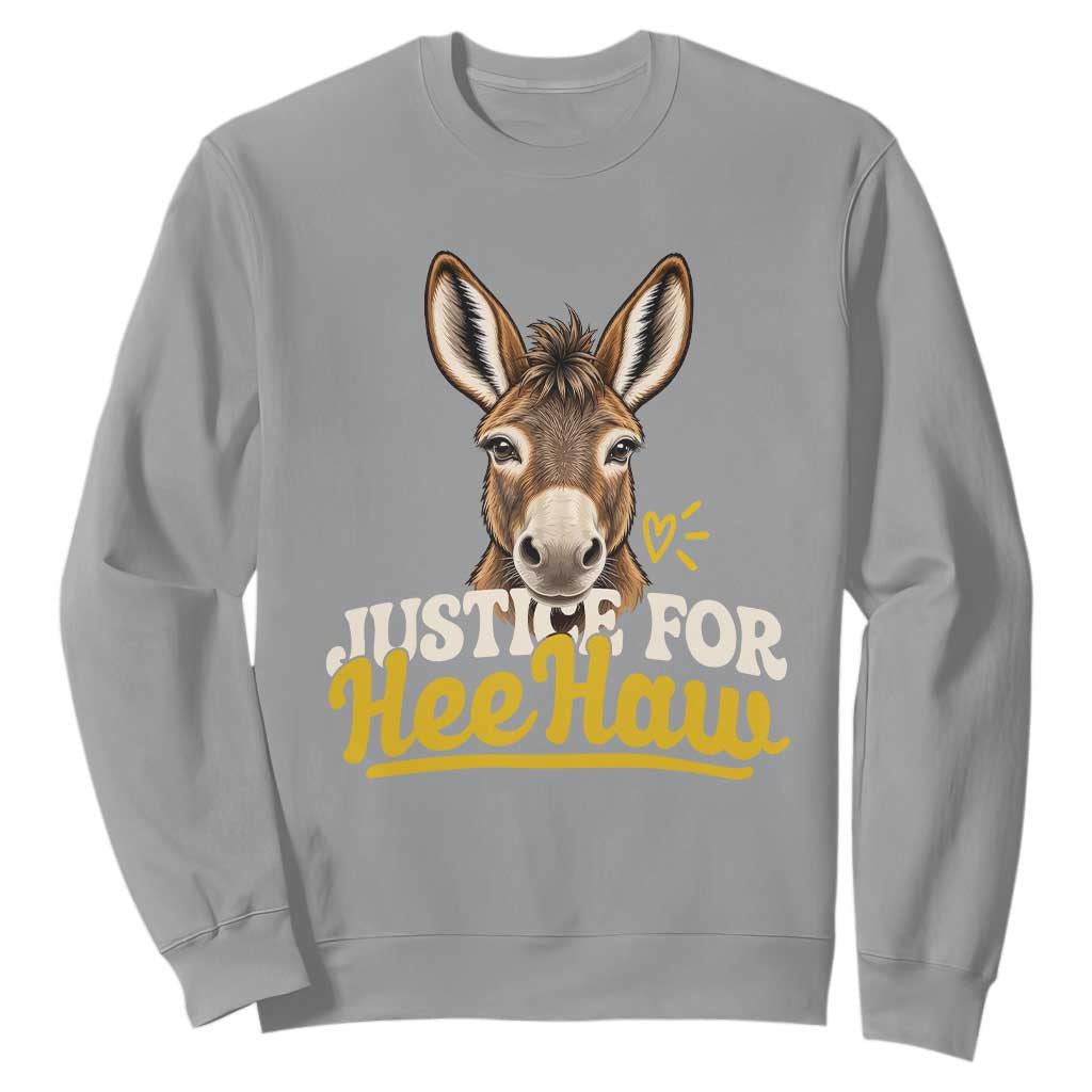 Justice For Heehaw The Donkey Sweatshirt Animal Rights Advocacy