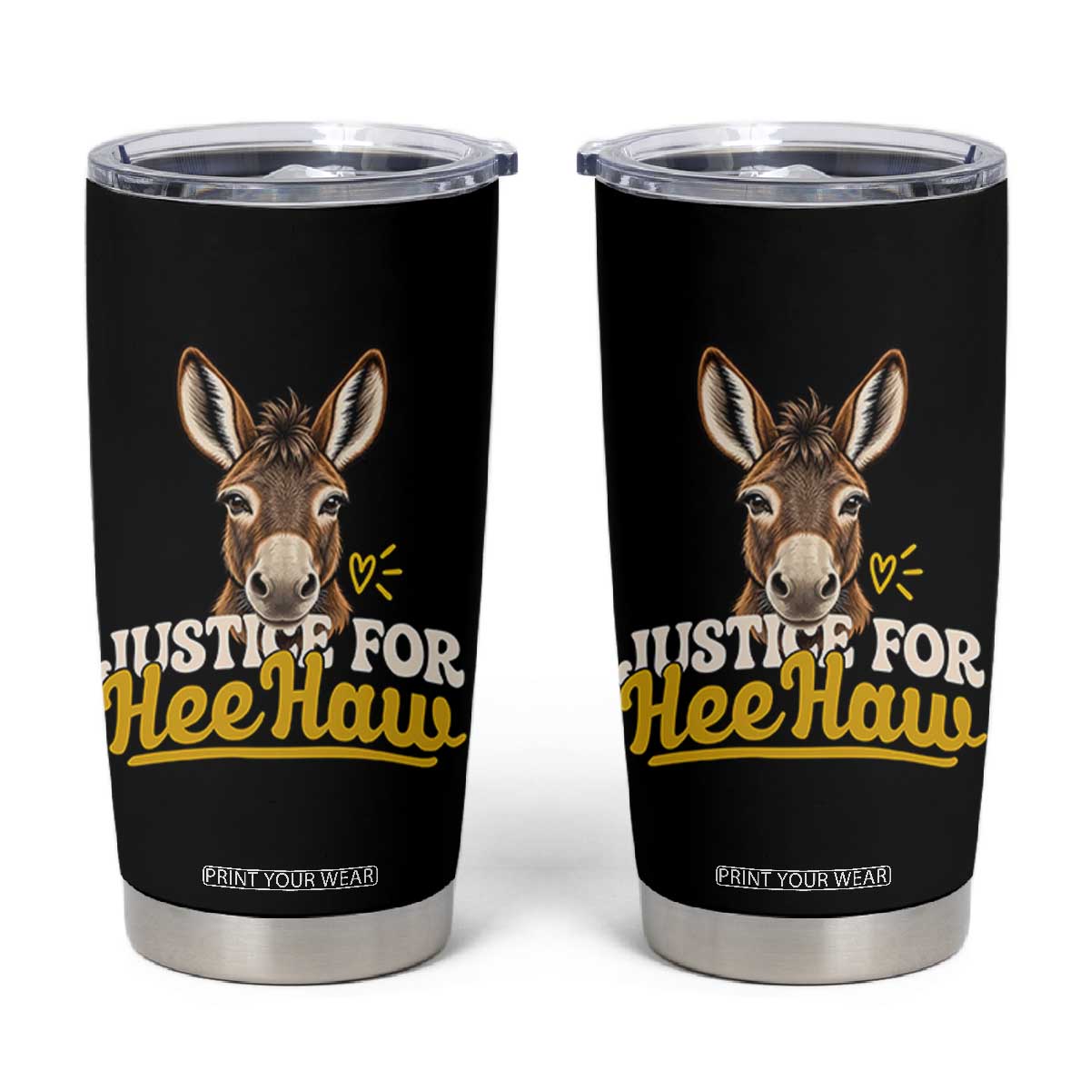 Justice For Heehaw The Donkey Tumbler Cup Animal Rights Advocacy