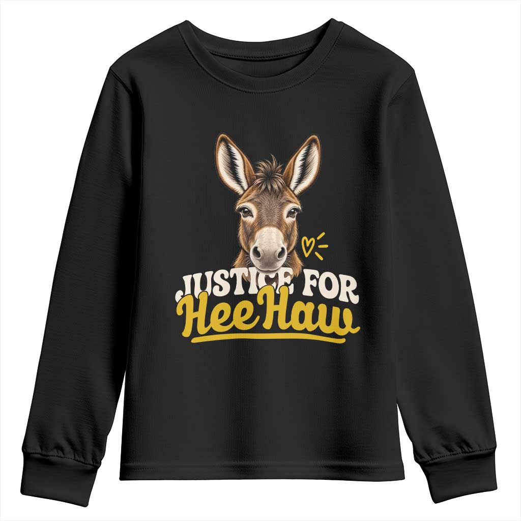 Justice For Heehaw The Donkey Youth Sweatshirt Animal Rights Advocacy