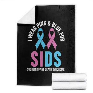 I Wear Pink And Blue For SIDS Awareness Throw Blanket Sudden Infant Death Syndrome Graphic