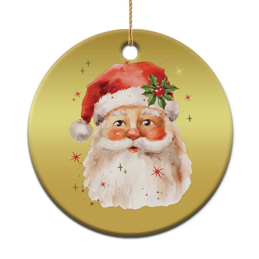 Retro Vintage Christmas Santa Claus Face Xmas Old Fashioned Christmas Ornament TS02 Print Your Wear