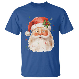 Retro Vintage Christmas Santa Claus Face Xmas Old Fashioned T Shirt TS02 Royal Blue Printyourwear