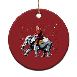 Santa Trump Riding Elephant Christmas Christmas Ornament He Won 4t7h President Republican Xmas TS02 Print Your Wear