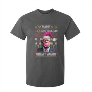 Trump Christmas Pink Bubble Gum T Shirt For Kid Make Christmas Great Again Ugly Sweater TS02 Dark Heather Print Your Wear