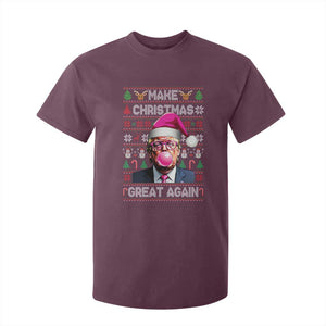 Trump Christmas Pink Bubble Gum T Shirt For Kid Make Christmas Great Again Ugly Sweater TS02 Maroon Print Your Wear