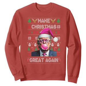 Trump Christmas Pink Bubble Gum Sweatshirt Make Christmas Great Again Ugly Sweater TS02 Red Print Your Wear