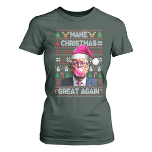 Trump Christmas Pink Bubble Gum T Shirt For Women Make Christmas Great Again Ugly Sweater TS02 Dark Forest Green Print Your Wear