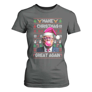 Trump Christmas Pink Bubble Gum T Shirt For Women Make Christmas Great Again Ugly Sweater TS02 Dark Heather Print Your Wear