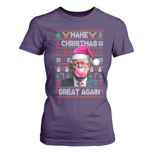 Trump Christmas Pink Bubble Gum T Shirt For Women Make Christmas Great Again Ugly Sweater TS02 Purple Print Your Wear