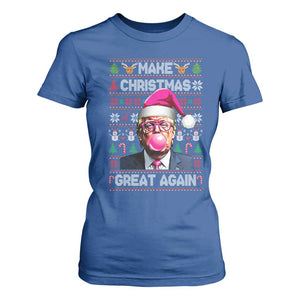 Trump Christmas Pink Bubble Gum T Shirt For Women Make Christmas Great Again Ugly Sweater TS02 Royal Blue Print Your Wear