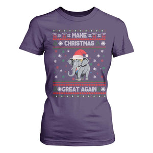 Trump Christmas T Shirt For Women Make Christmas Great Again Republican Elephant Ugly Sweater TS02 Purple Print Your Wear