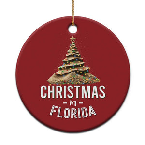 Christmas In Florida Christmas Ornament Sand Xmas Tree Lights Family Vacation TS02 Print Your Wear