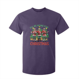 Christmas Trump T Shirt For Kid I'll Be Home For Xmas Donald Santa TS02 Purple Print Your Wear