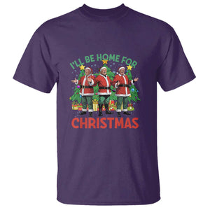 Christmas Trump T Shirt I'll Be Home For Xmas Donald Santa TS02 Purple Print Your Wear