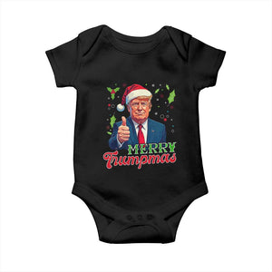 Christmas Trump Baby Onesie Merry Trumpmas Donald Santa Festive Xmas TS02 Black Print Your Wear