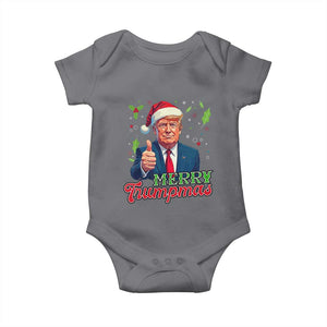 Christmas Trump Baby Onesie Merry Trumpmas Donald Santa Festive Xmas TS02 Charcoal Print Your Wear