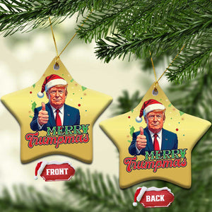 Xmas Trump Christmas Ornament Merry Trumpmas Donald Santa Festive Xmas TS02 Star Gold Print Your Wear