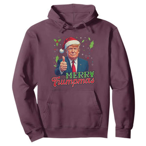 Christmas Trump Hoodie Merry Trumpmas Donald Santa Festive Xmas TS02 Maroon Print Your Wear