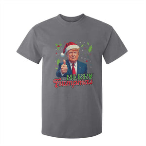 Christmas Trump T Shirt For Kid Merry Trumpmas Donald Santa Festive Xmas TS02 Charcoal Print Your Wear