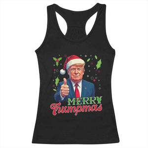 Christmas Trump Racerback Tank Top Merry Trumpmas Donald Santa Festive Xmas TS02 Black Print Your Wear