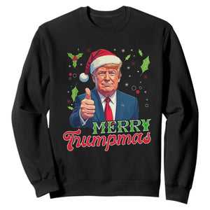 Christmas Trump Sweatshirt Merry Trumpmas Donald Santa Festive Xmas TS02 Black Print Your Wear