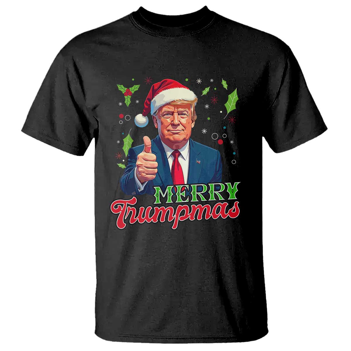 Christmas Trump T Shirt Merry Trumpmas Donald Santa Festive Xmas TS02 Black Print Your Wear