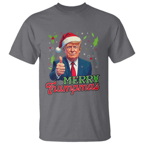 Christmas Trump T Shirt Merry Trumpmas Donald Santa Festive Xmas TS02 Charcoal Print Your Wear