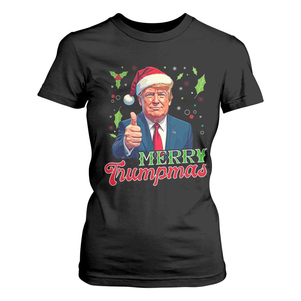 Christmas Trump T Shirt For Women Merry Trumpmas Donald Santa Festive Xmas TS02 Black Print Your Wear