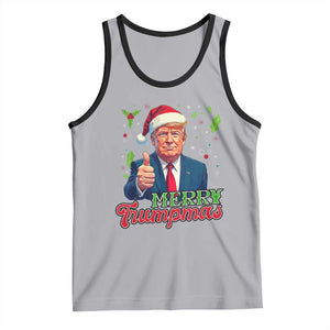 Christmas Trump Tank Top Merry Trumpmas Donald Santa Festive Xmas TS02 Athletic Heather Black Print Your Wear