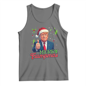 Christmas Trump Tank Top Merry Trumpmas Donald Santa Festive Xmas TS02 Black Heather Print Your Wear