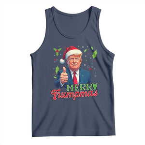 Christmas Trump Tank Top Merry Trumpmas Donald Santa Festive Xmas TS02 Navy Print Your Wear