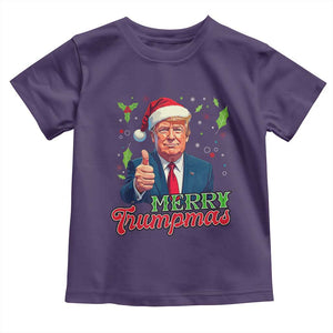 Christmas Trump Toddler T Shirt Merry Trumpmas Donald Santa Festive Xmas TS02 Purple Print Your Wear