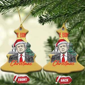 Xmas Trump Christmas Ornament I'll Be Home For Xmas 2024 Retro Vintage TS02 Christmas Tree Gold Print Your Wear