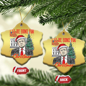 Xmas Trump Christmas Ornament I'll Be Home For Xmas 2024 Retro Vintage TS02 Snow Flake Gold Print Your Wear