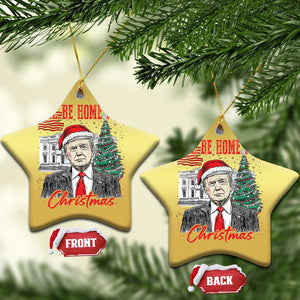 Xmas Trump Christmas Ornament I'll Be Home For Xmas 2024 Retro Vintage TS02 Star Gold Print Your Wear