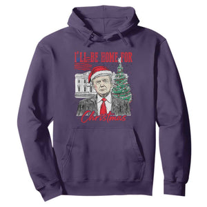 Christmas Trump Hoodie I'll Be Home For Xmas 2024 Retro Vintage TS02 Purple Print Your Wear