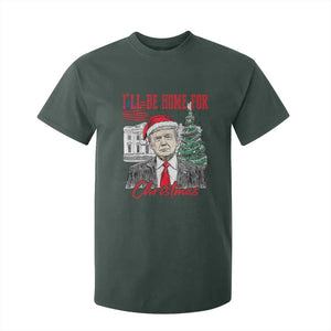 Christmas Trump T Shirt For Kid I'll Be Home For Xmas 2024 Retro Vintage TS02 Dark Forest Green Print Your Wear