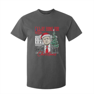 Christmas Trump T Shirt For Kid I'll Be Home For Xmas 2024 Retro Vintage TS02 Dark Heather Print Your Wear