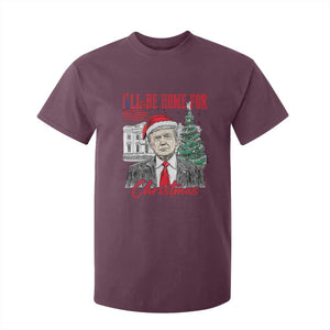 Christmas Trump T Shirt For Kid I'll Be Home For Xmas 2024 Retro Vintage TS02 Maroon Print Your Wear