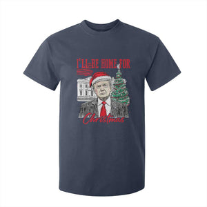 Christmas Trump T Shirt For Kid I'll Be Home For Xmas 2024 Retro Vintage TS02 Navy Print Your Wear