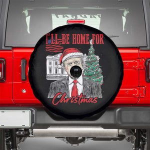 Xmas Trump Spare Tire Cover I'll Be Home For Xmas 2024 Retro Vintage TS02 Black Print Your Wear